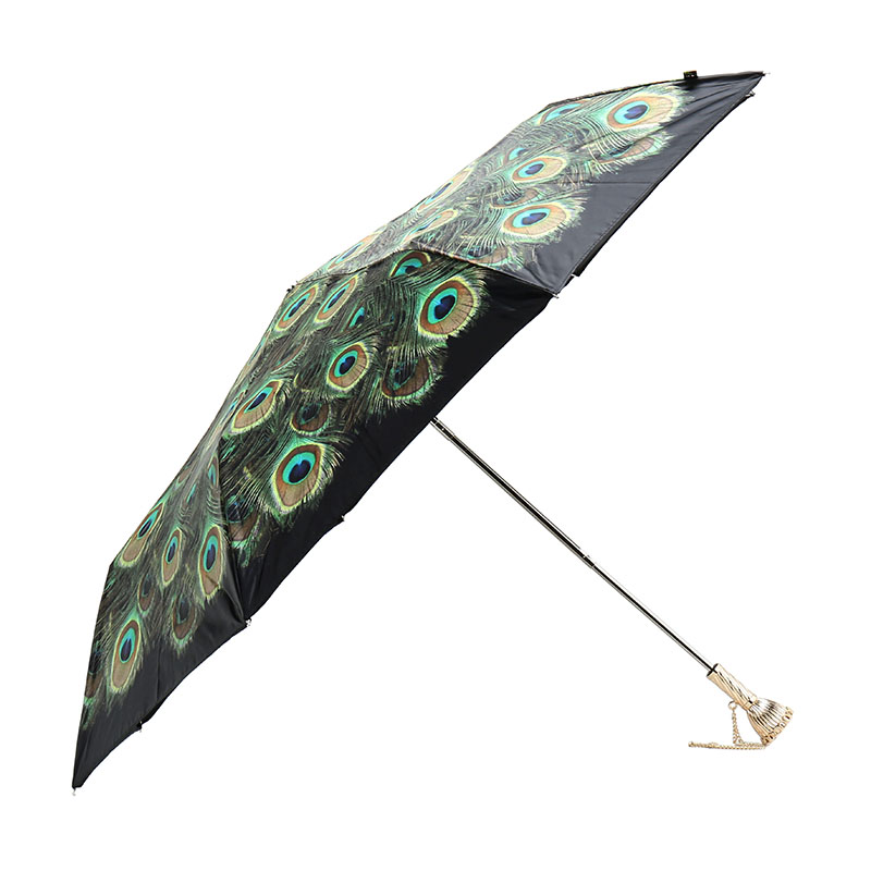 【yl【雅樂制傘】創(chuàng)意孔雀開屏汽車傘 免持式可站立雙層反.